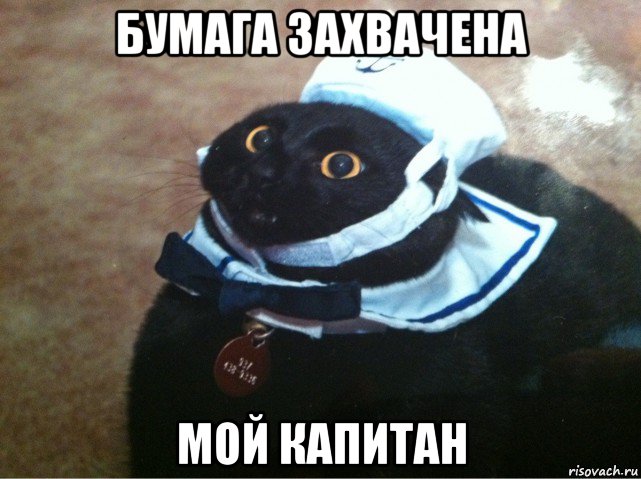бумага захвачена мой капитан