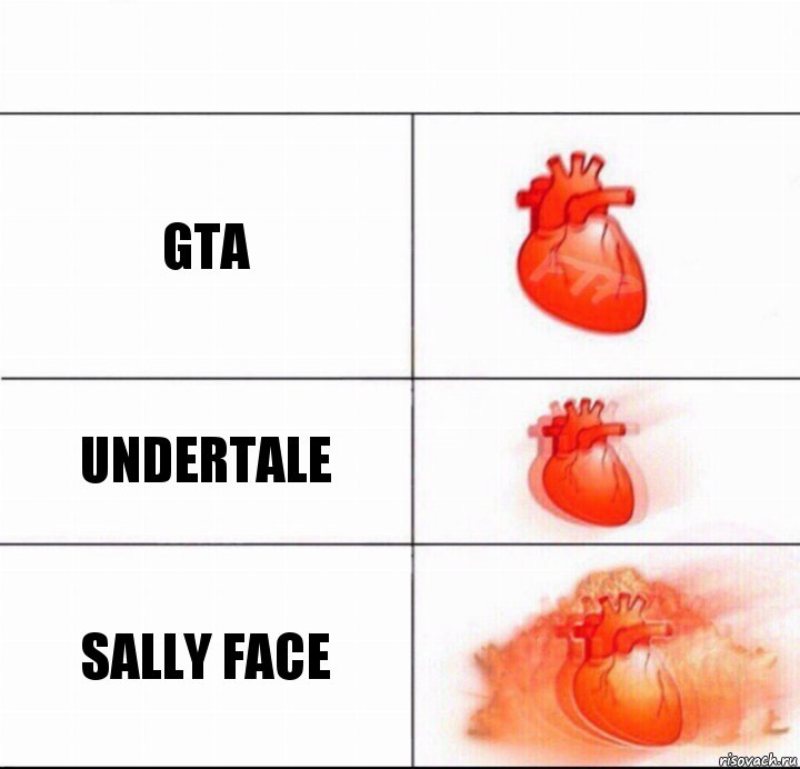 GTA Undertale SALLY FACE, Комикс  Расширяюшее сердце