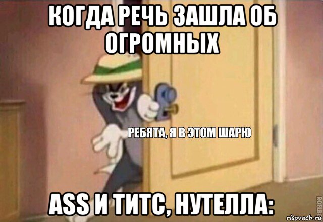 когда речь зашла об огромных ass и титс, нутелла:, Мем    Ребята я в этом шарю