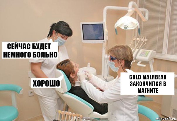 Gold maerbear закончился в магните