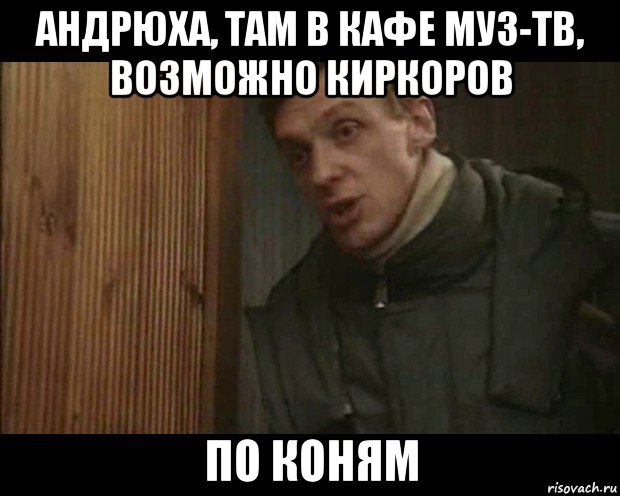 андрюха, там в кафе муз-тв, возможно киркоров по коням