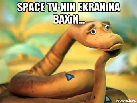 space tv-nin ekranına baxın... , Мем  задумчивый удав