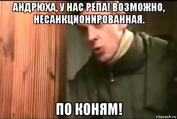 андрюха, у нас репа! возможно, несанкционированная. по коням!