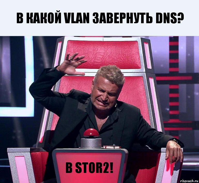 В какой vlan завернуть DNS? В stor2!, Комикс  Агутин