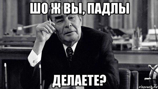 шо ж вы, падлы делаете?