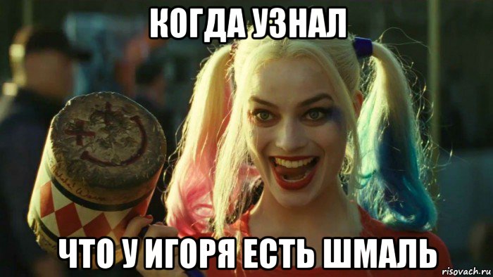 когда узнал что у игоря есть шмаль, Мем    Harley quinn