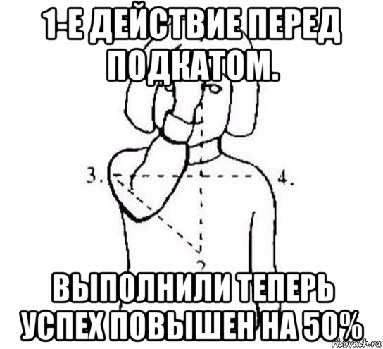 1-е действие перед подкатом. выполнили теперь успех повышен на 50%