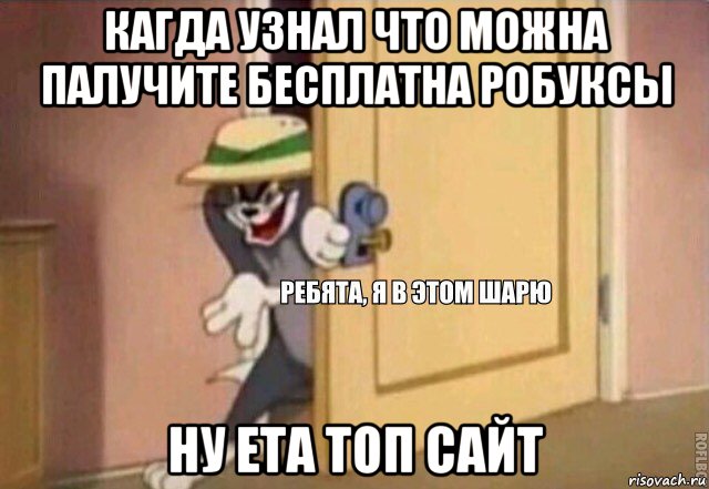 кагда узнал что можна палучите бесплатна робуксы ну ета топ сайт, Мем    Ребята я в этом шарю