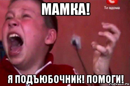 мамка! я подъюбочник! помоги!, Мем  Сашко Фокин орет