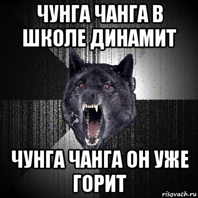 чунга чанга в школе динамит чунга чанга он уже горит, Мем Сумасшедший волк