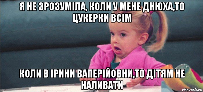 я не зрозуміла, коли у мене днюха,то цукерки всім коли в ірини ваперійовни,то дітям не наливати