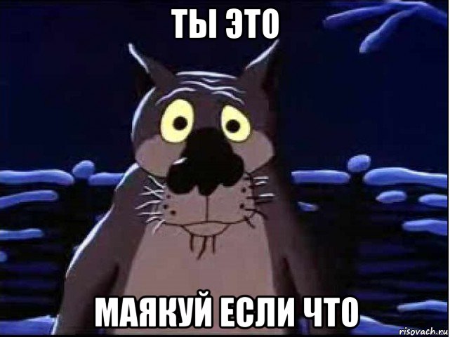 ты это маякуй если что, Мем волк