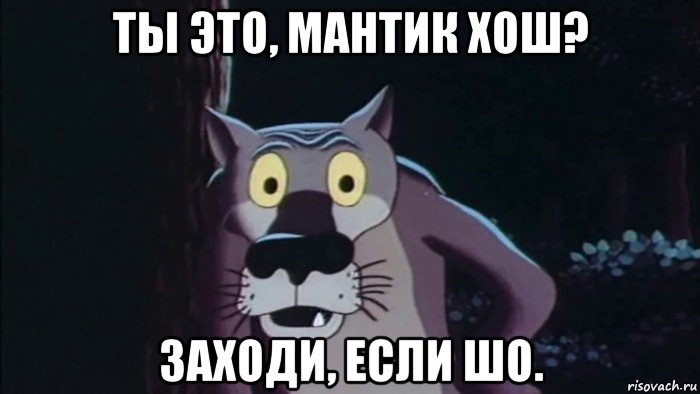ты это, мантик хош? заходи, если шо.