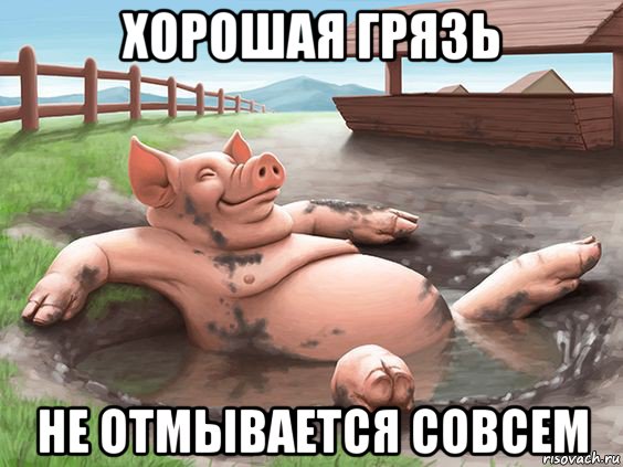хорошая грязь не отмывается совсем