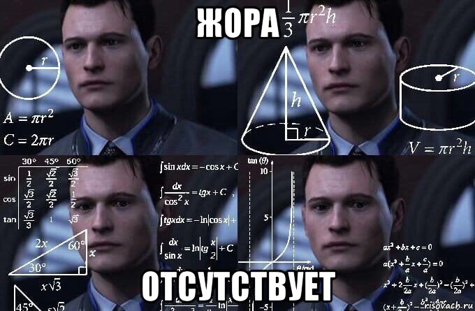 жора отсутствует, Мем  Коннор задумался