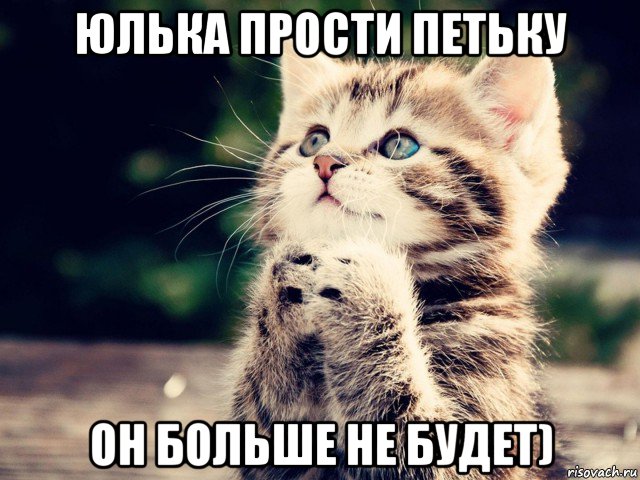 юлька прости петьку он больше не будет)