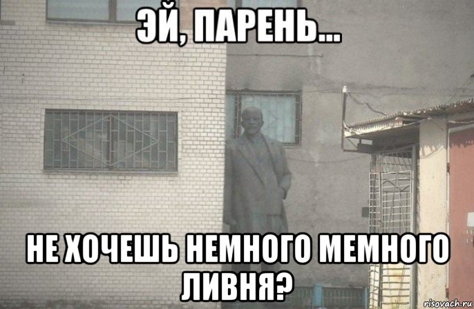  не хочешь немного мемного ливня?, Мем псс парень