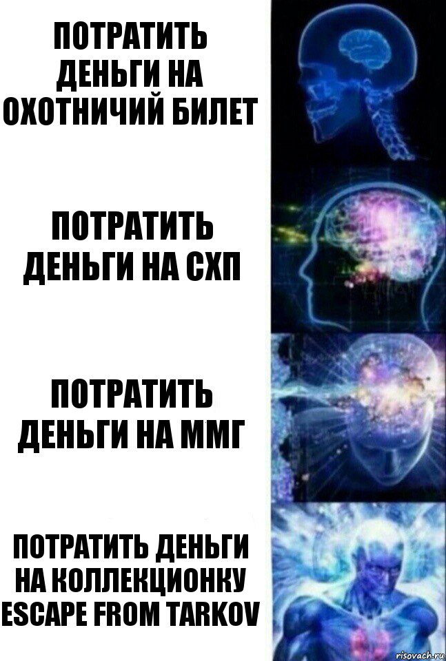 потратить деньги на охотничий билет потратить деньги на схп потратить деньги на ммг потратить деньги на коллекционку escape from tarkov, Комикс  Сверхразум