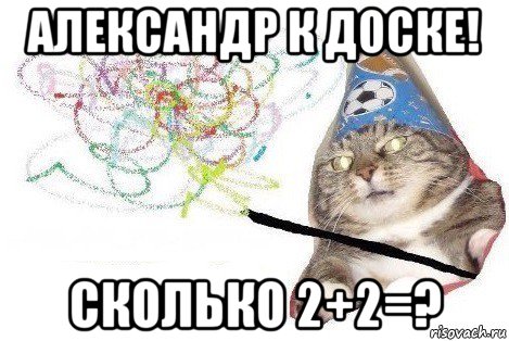 александр к доске! сколько 2+2=?, Мем Вжух мем