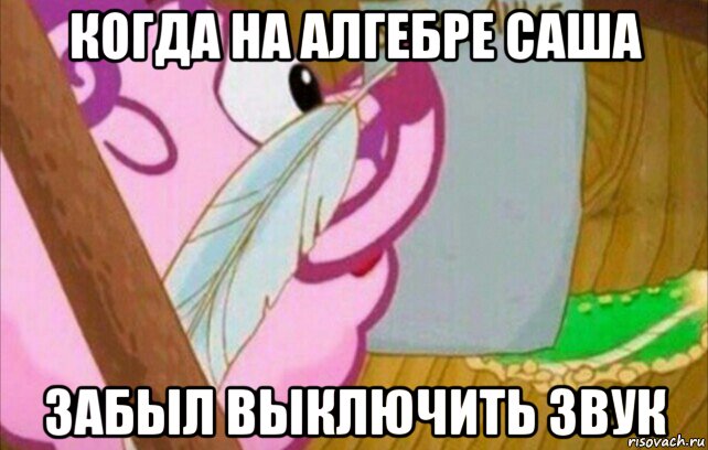 когда на алгебре саша забыл выключить звук