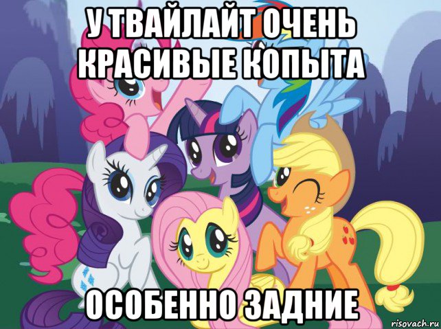 у твайлайт очень красивые копыта особенно задние, Мем My little pony