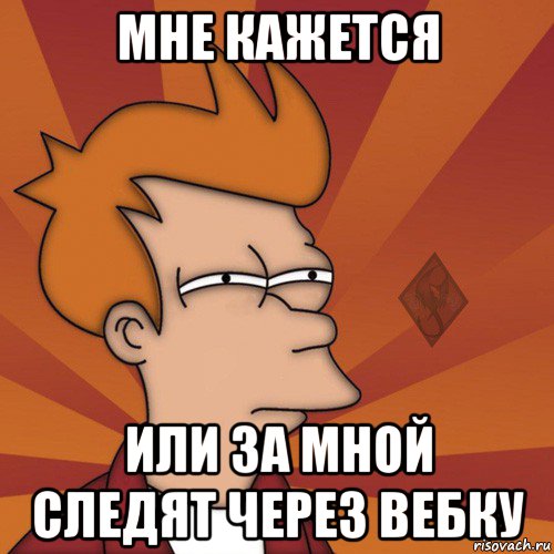 мне кажется или за мной следят через вебку