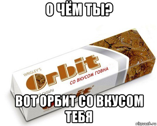 о чём ты? вот орбит со вкусом тебя, Мем орбит