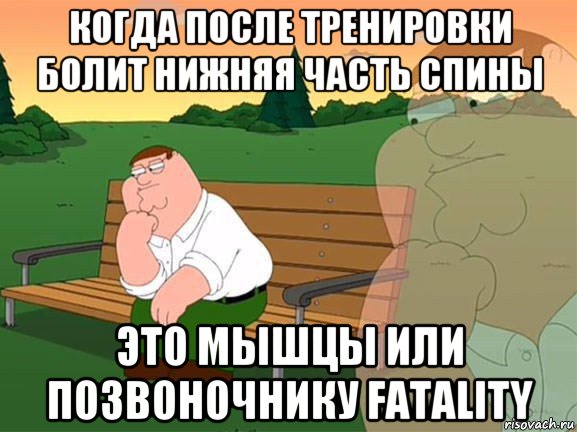 когда после тренировки болит нижняя часть спины это мышцы или позвоночнику fatality