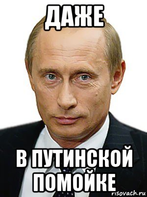 даже в путинской помойке, Мем Путин