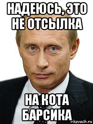 надеюсь, это не отсылка на кота барсика, Мем Путин