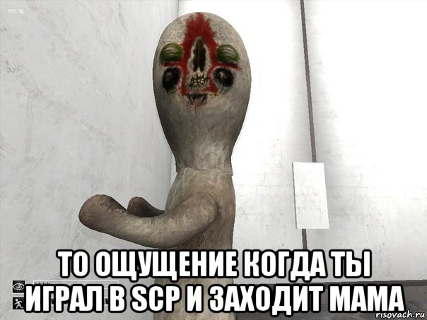  то ощущение когда ты играл в scp и заходит мама, Мем SCP-173