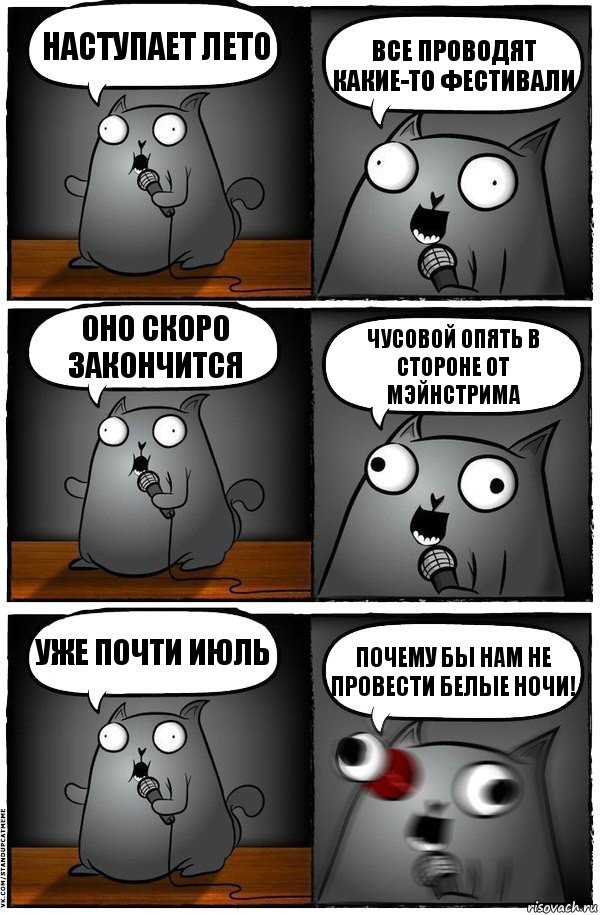 Наступает лето все проводят какие-то фестивали оно скоро закончится Чусовой опять в стороне от мэйнстрима Уже почти июль почему бы нам не провести БЕЛЫЕ НОЧИ!