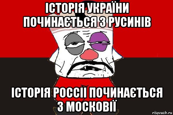 історія україни починається з русинів історія россii починається з московії, Мем ватник