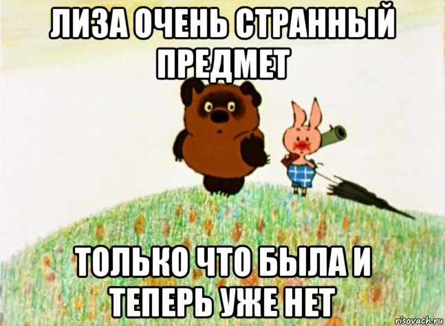 лиза очень странный предмет только что была и теперь уже нет