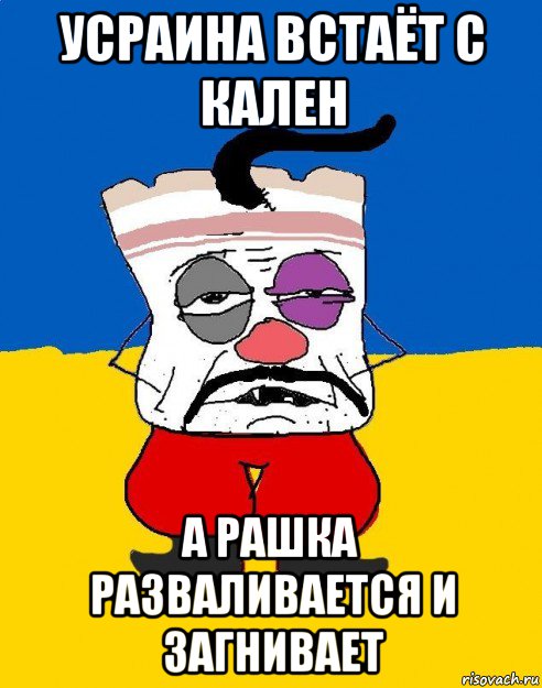 усраина встаёт с кален а рашка разваливается и загнивает, Мем Западенец - тухлое сало