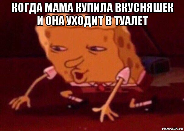 когда мама купила вкусняшек и она уходит в туалет , Мем    Bettingmemes