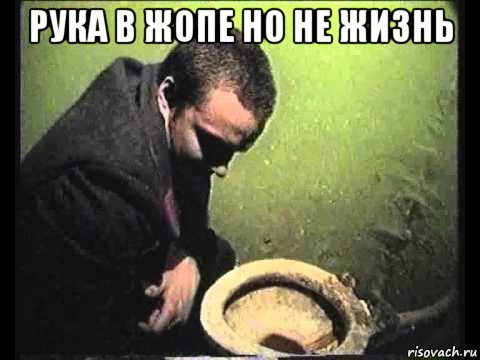 рука в жопе но не жизнь , Мем чисти говно