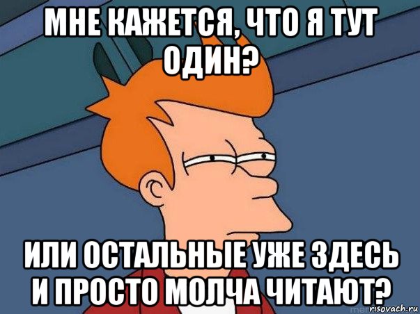 мне кажется, что я тут один? или остальные уже здесь и просто молча читают?, Мем  Фрай (мне кажется или)