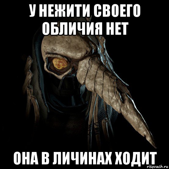у нежити своего обличия нет она в личинах ходит