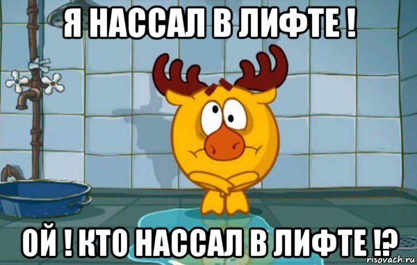 я нассал в лифте ! ой ! кто нассал в лифте !?