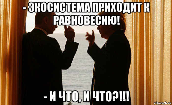 - экосистема приходит к равновесию! - и что, и что?!!!