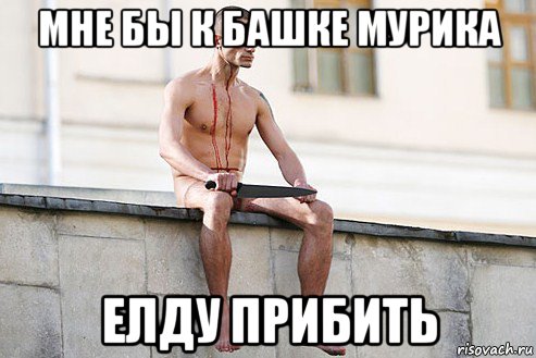 мне бы к башке мурика елду прибить