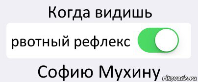 Когда видишь рвотный рефлекс Софию Мухину, Комикс Переключатель