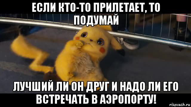 если кто-то прилетает, то подумай лучший ли он друг и надо ли его встречать в аэропорту!