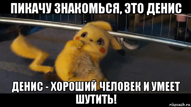 пикачу знакомься, это денис денис - хороший человек и умеет шутить!