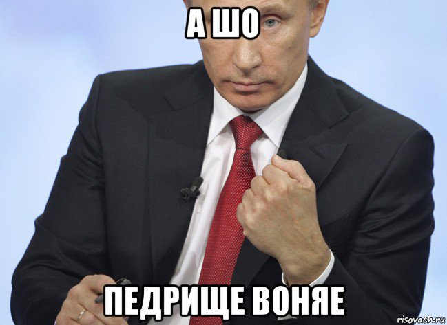а шо педрище воняе, Мем Путин показывает кулак