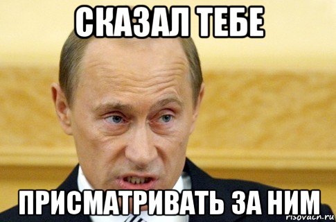 сказал тебе присматривать за ним, Мем путин