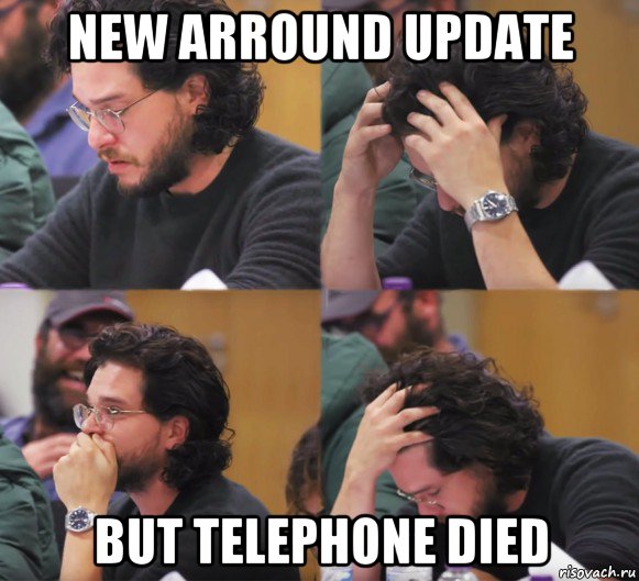 new arround update but telephone died, Комикс  Расстроенный Джон Сноу