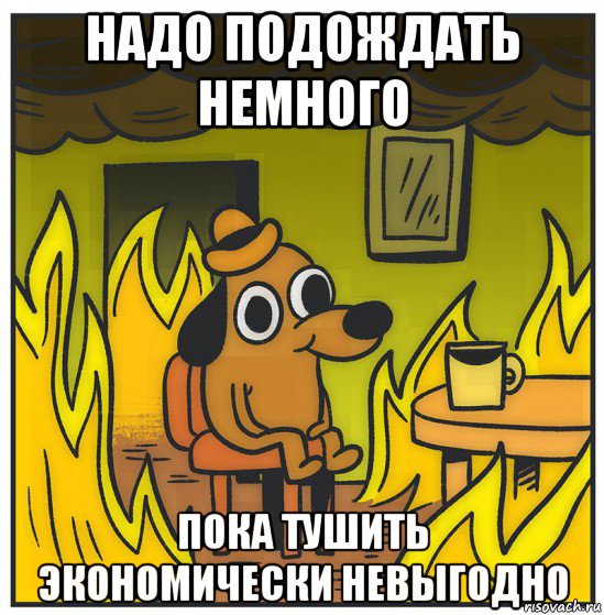 надо подождать немного пока тушить экономически невыгодно