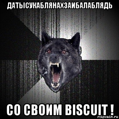 датысукаблянахзаибалаблядь со своим biscuit !